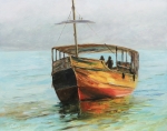Sea of Galilee Tour Boat 11x14 by Bob Bradshaw